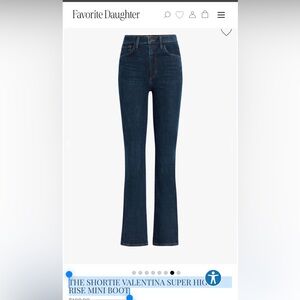 Favorite Daughter Dark Blue and black boot cut Flare Jeans petite 27
